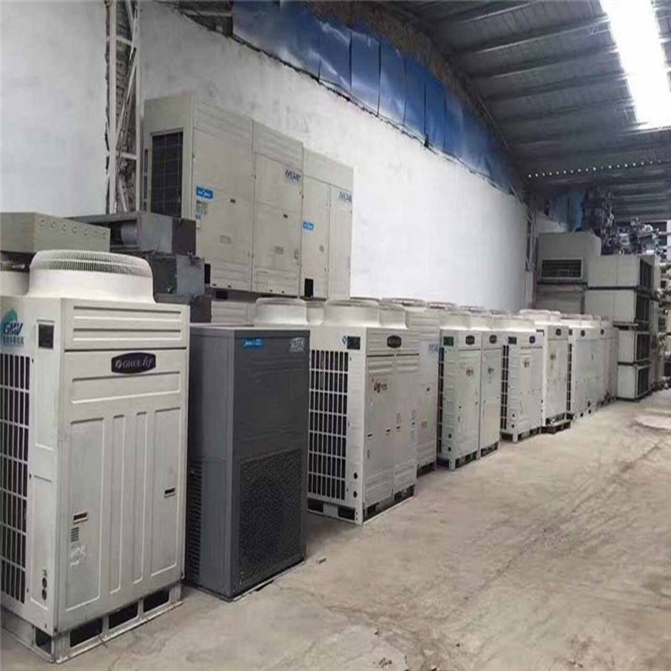 嘉兴旧中央空调柜机回收 旧空调制冷设备回收 专业拆除