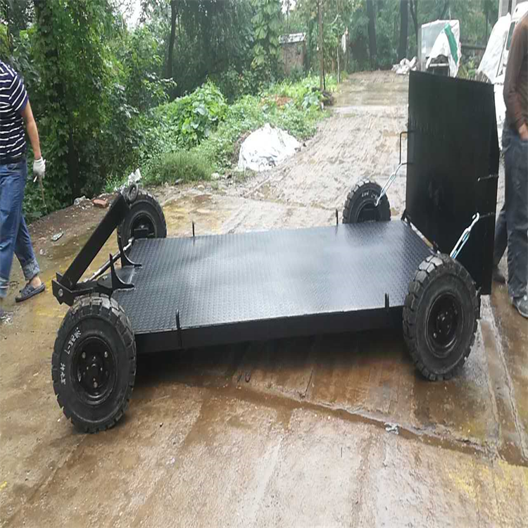 工程机械拖板车 重汽4米2平板车 八轴低平板半挂车