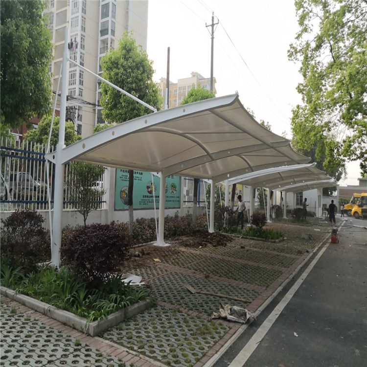 深圳羽毛球场膜结构雨棚 电动车遮雨棚厂家