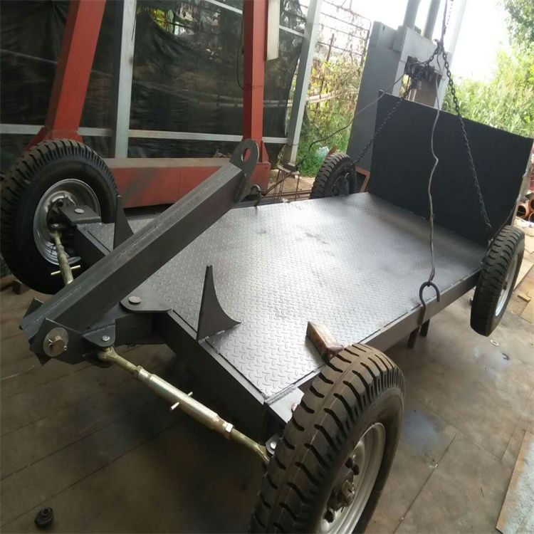 小型拖板车 叉车牵引平板拖车 六轴低平板半挂车