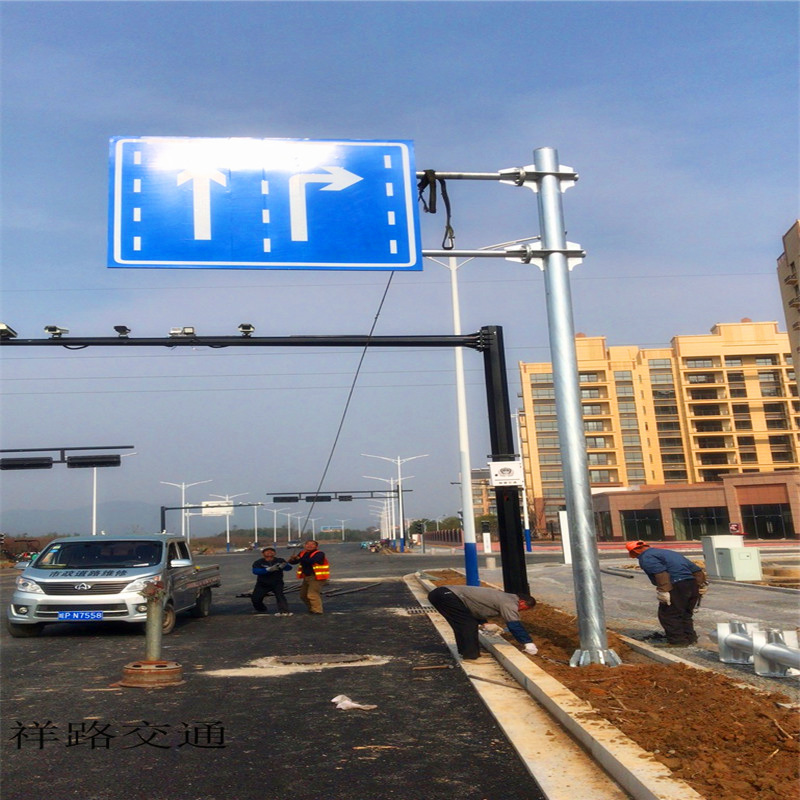 喷塑标志杆 道路指示标杆 单悬式路标杆 图纸定制