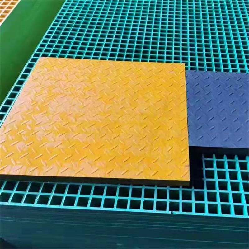 厂家定制铺砂型格栅玻璃钢网格板市政绿化玻璃钢格栅板峰尚安图片