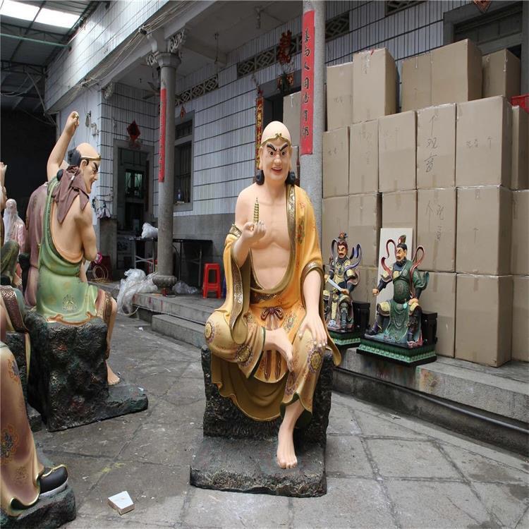 欧雅工艺 玻璃钢五百罗汉厂家 香樟木罗汉佛像 树脂五百罗汉佛像 寺院十八罗汉站像