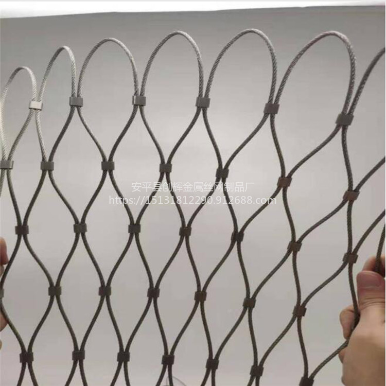创辉绳网鸟园黑色不锈钢绳网不锈钢绳网吊装网技术指导