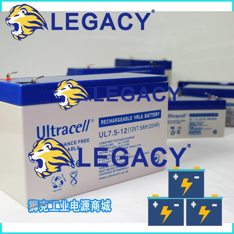 英国Ultracell蓄电池UL3.4-12铅酸免维护电池12V3.4AH仪器 医疗