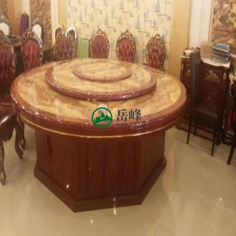 18人厂家家用多功能餐桌设计价格4800  	江苏欧式餐桌品牌图	实木电餐桌旋转机芯