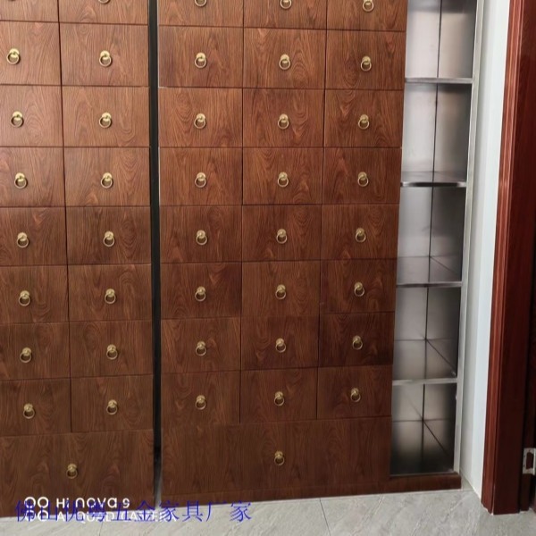 广东中药柜的厂家木制中药药柜木转印中药存放柜药店中药柜定做