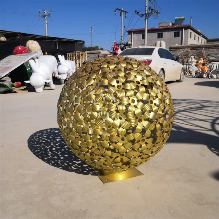 不锈钢创意镂空球雕塑广场景观创意摆件厂家批发图片