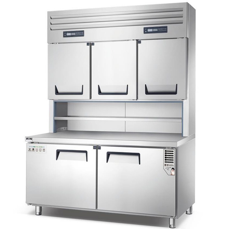 美厨组合冰箱Z-BRF5 立式商用组合工作台 上冷藏下冷冻 1.8米立式组合冰柜 不锈钢商用组合冷柜