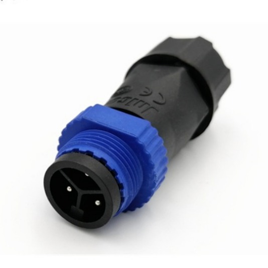 3芯M15防水连接器 LED灯电源连接线 公母接头空中接线头图片