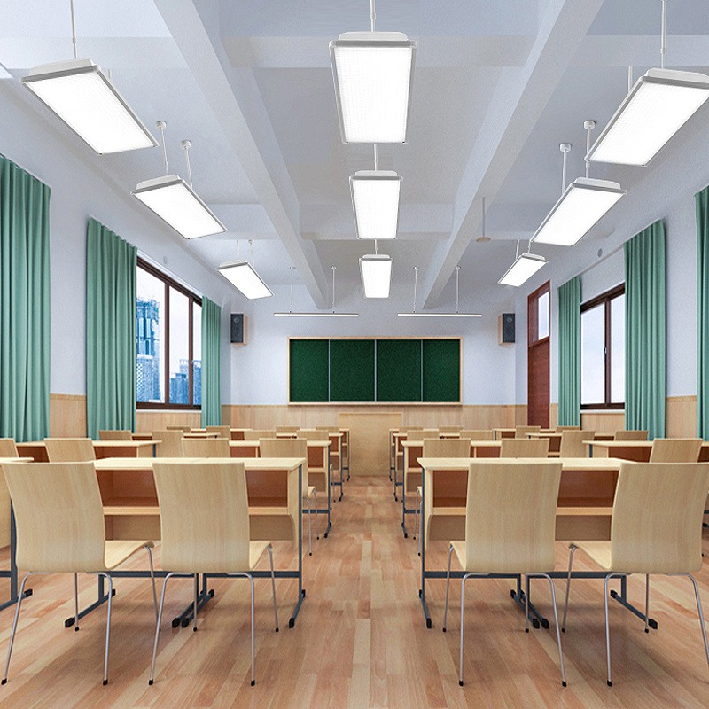 LED智能教室灯 国标护眼防蓝光黑板灯办公写字楼吊灯学校照明改造厂家