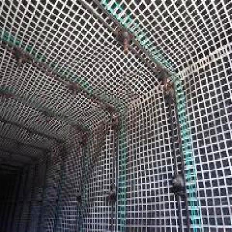 JDPP30-30矿用双向拉伸塑料网假顶厂家 煤矿井下塑料网假顶片片相连图片