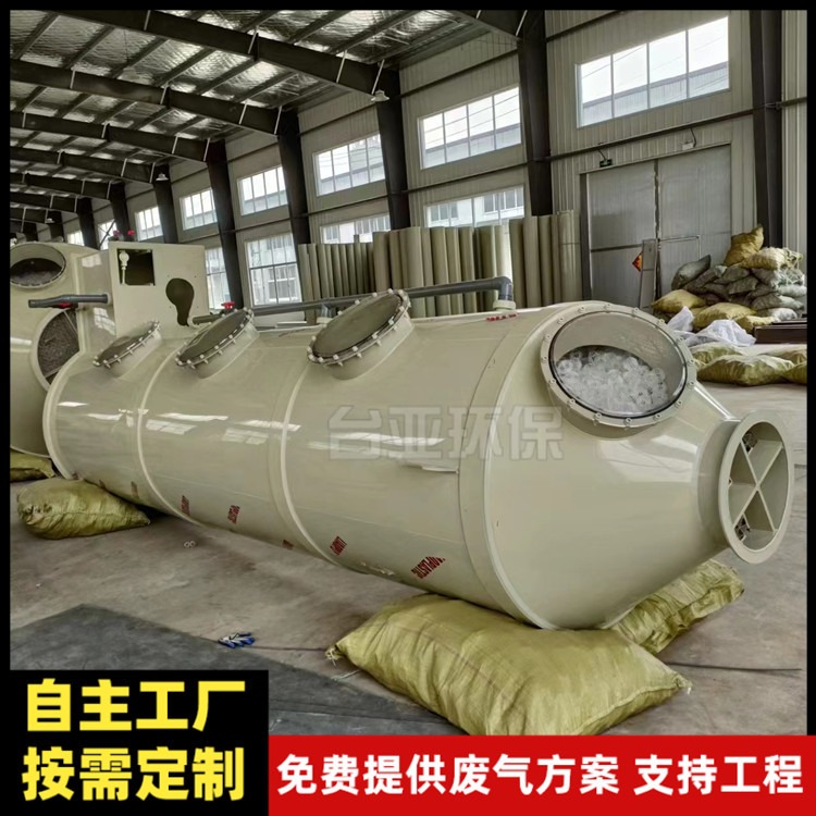 南京碱水喷淋塔台亚环保 废气水洗塔工业废气油烟净化设备