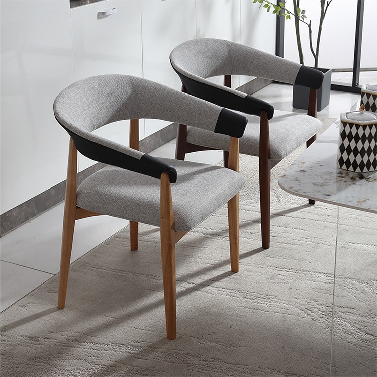 东莞迪佳新中式茶椅白蜡木设计师椅子现代简约书房椅会客圈椅实木餐椅