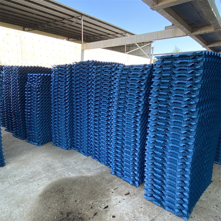 冷却塔填料 圆形 方形冷却塔专用蓝色耐高温S波全新PVC凉水塔收水填料
