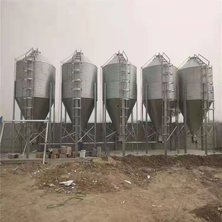 饲料塔 猪场养殖设备 饲料储存仓 河北粮农 养殖料线料塔