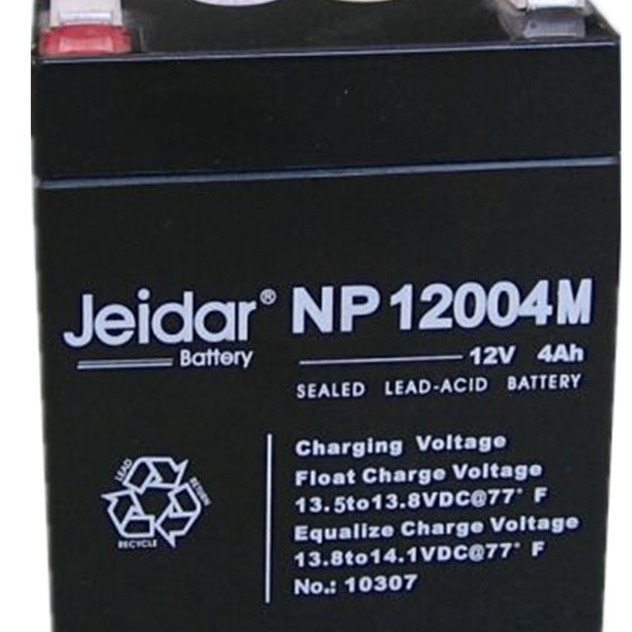 Jeidar捷益达NP12004M蓄电池12V4AH电梯楼宇应急灯松抱闸应急电源