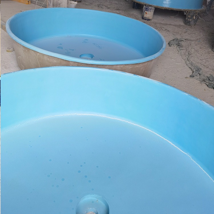 养殖水槽 手糊制品制作水池 玻璃钢大型拼装鱼池 腾广制造 鱼苗池