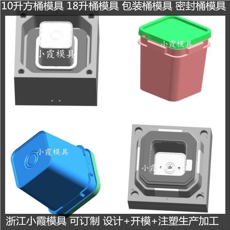 涂料桶模具	涂料桶塑料模具	涂料桶塑胶模具	涂料桶注塑模具台州小霞模具官网图片