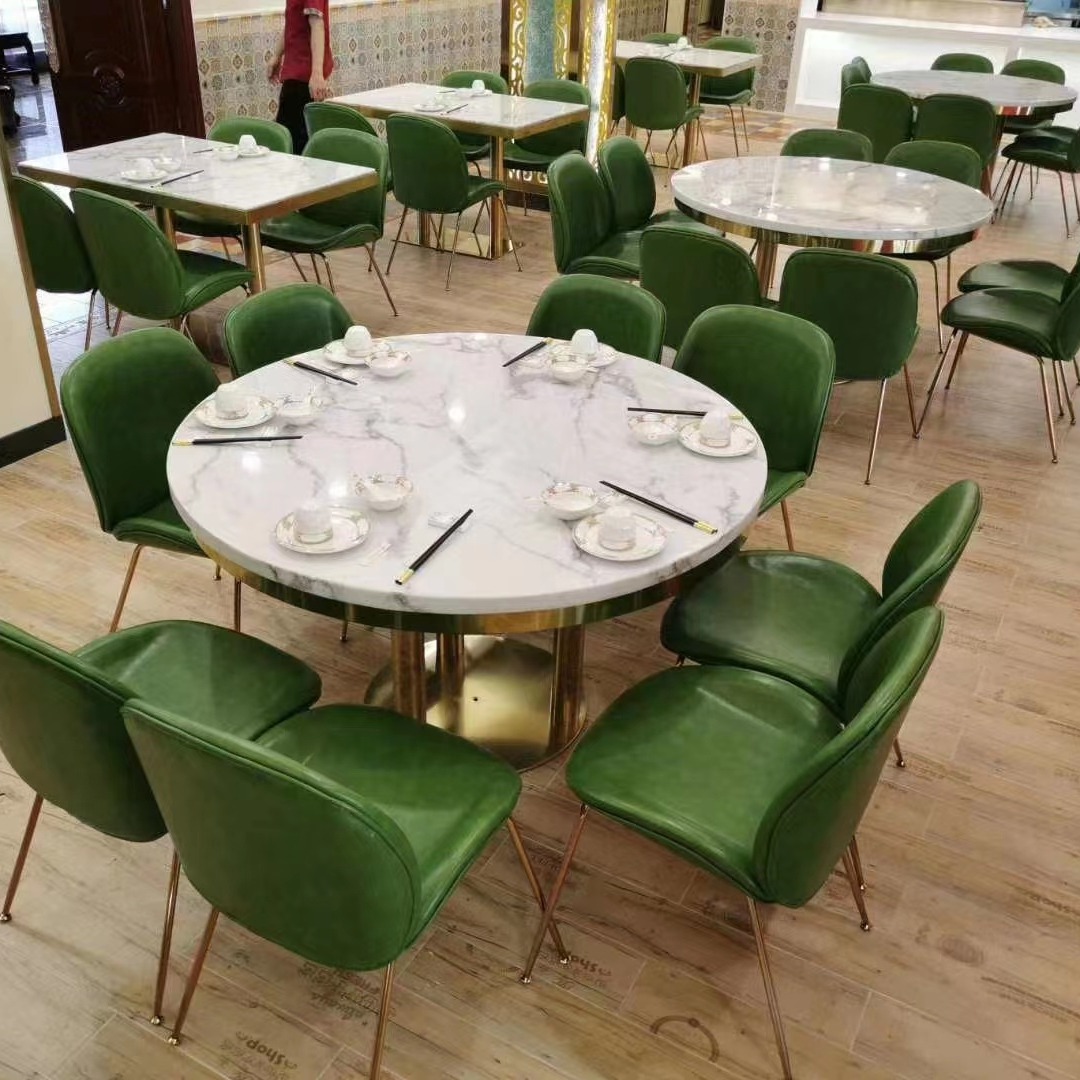 多多乐 中式餐厅桌椅 不锈钢餐桌椅 家用餐桌椅 家用餐饮用