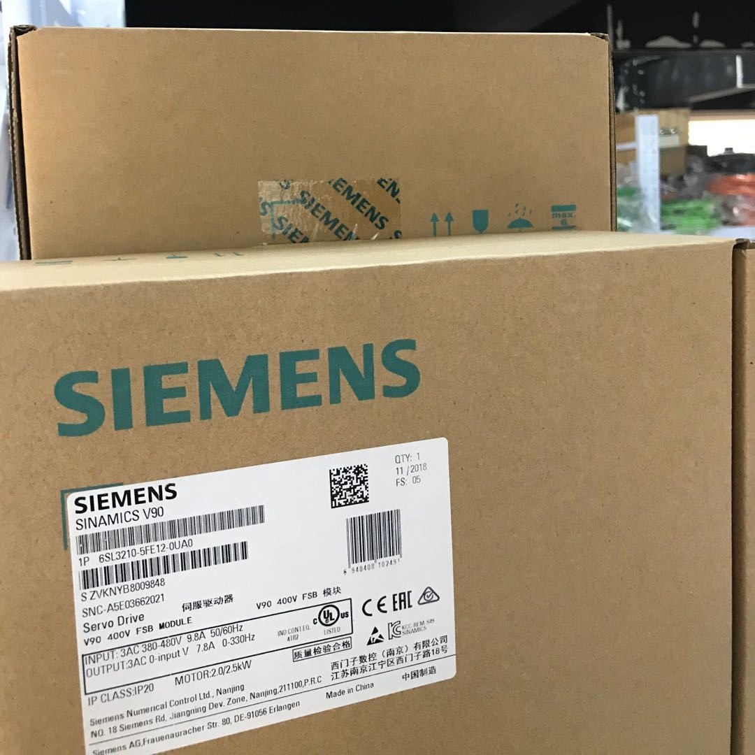 西门子SINAMICS 6SL3210-5FE12-0UA0  V90 400V驱动器外形尺寸 (PTI版本)
