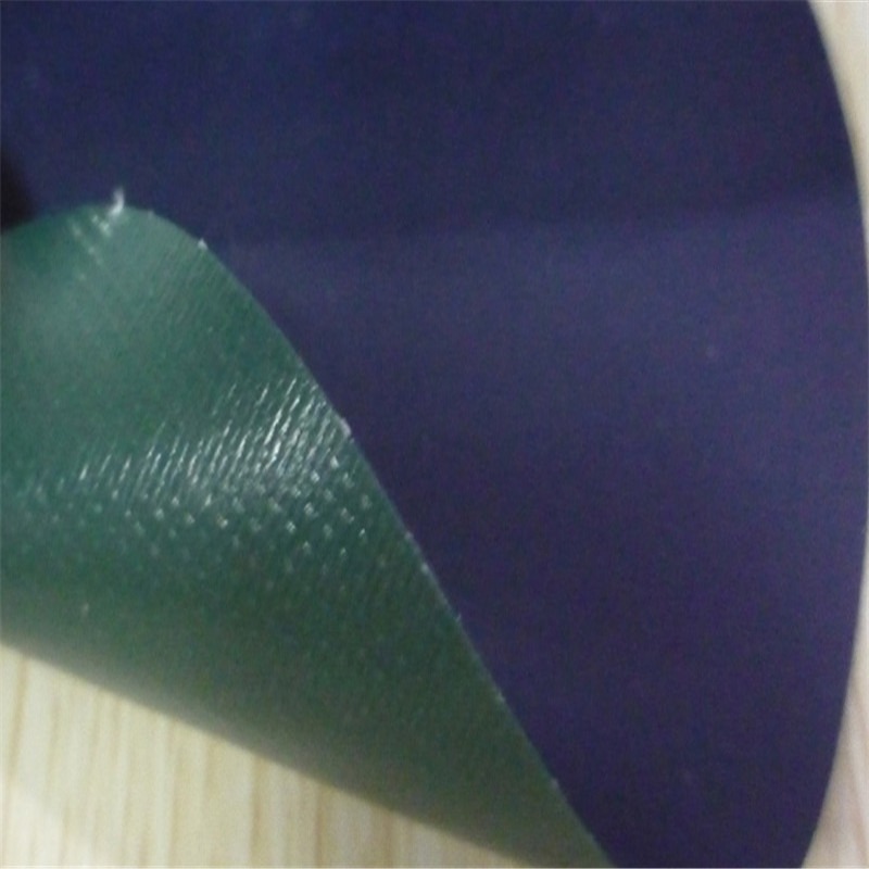 PVC夹网布 双色0.37mmPVC防水雨披布下水裤面料图片