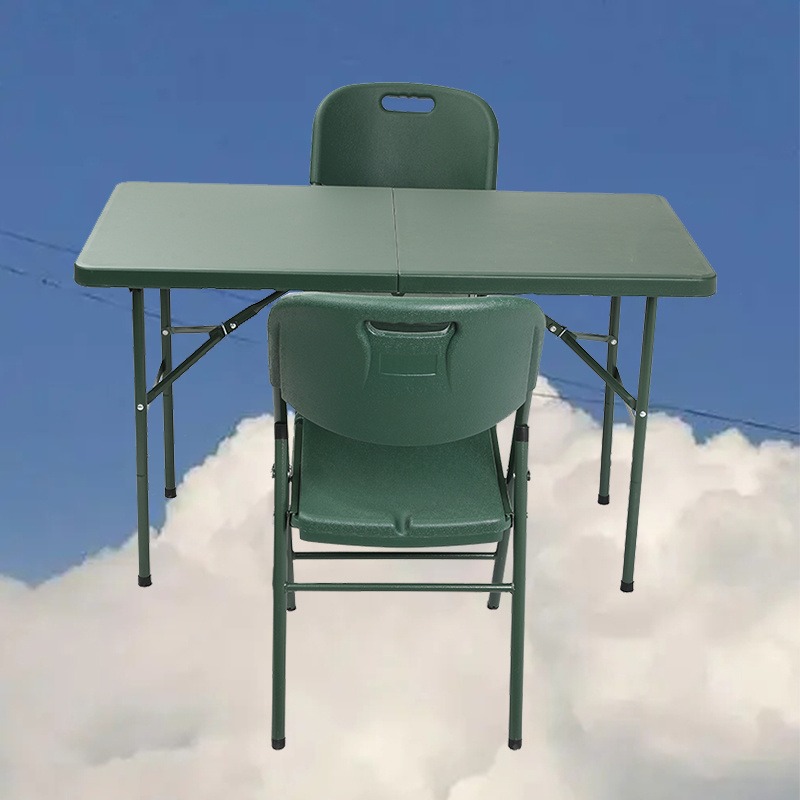 户外便携折叠桌聚乙烯折叠桌折叠椅 吹塑折叠桌 便携式折叠桌HJ30-6华军