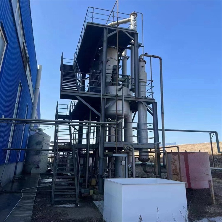 二手三效2.5吨2205材质强制循环蒸发器 高盐废水蒸发器装置 建功回收