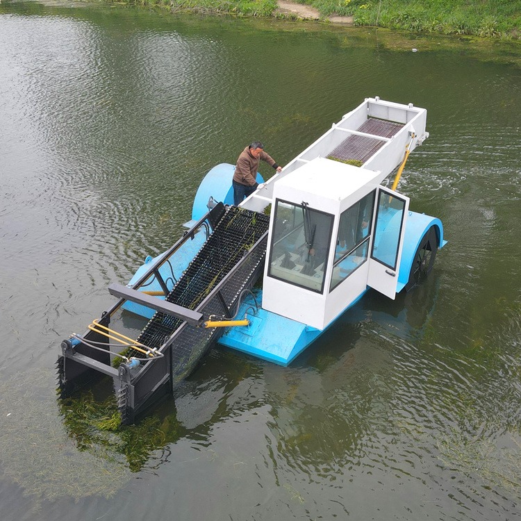 全自动水葫芦打捞船 水库保洁船 割草清理船 液压水葫芦收割机械 如信环保