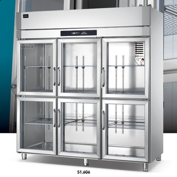 冰立方商用冰箱 S1.6G6欧款六门陈列柜 六门饮料展示柜 厨房冷藏冰箱