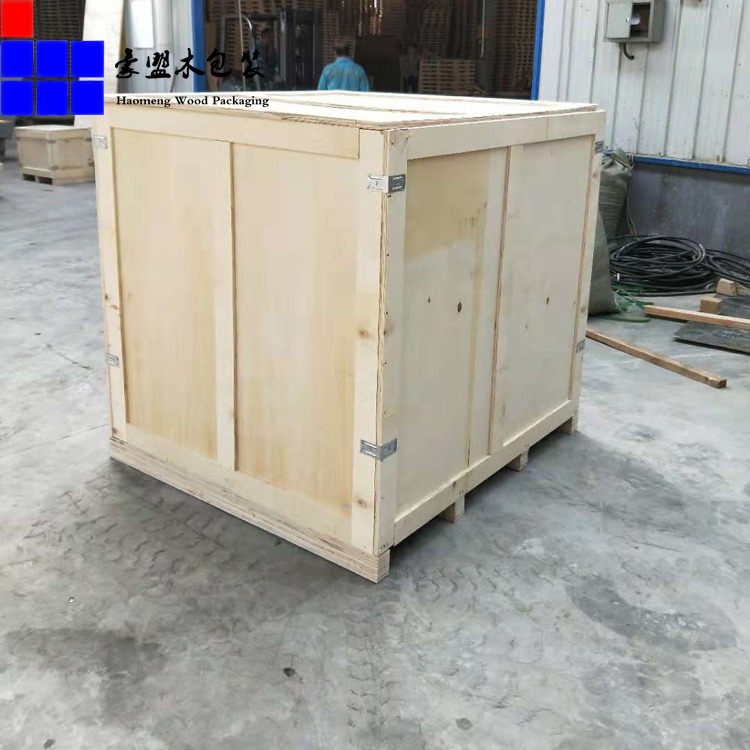 青岛豪盟免熏蒸木箱厂家批发木箱外贸用包装箱