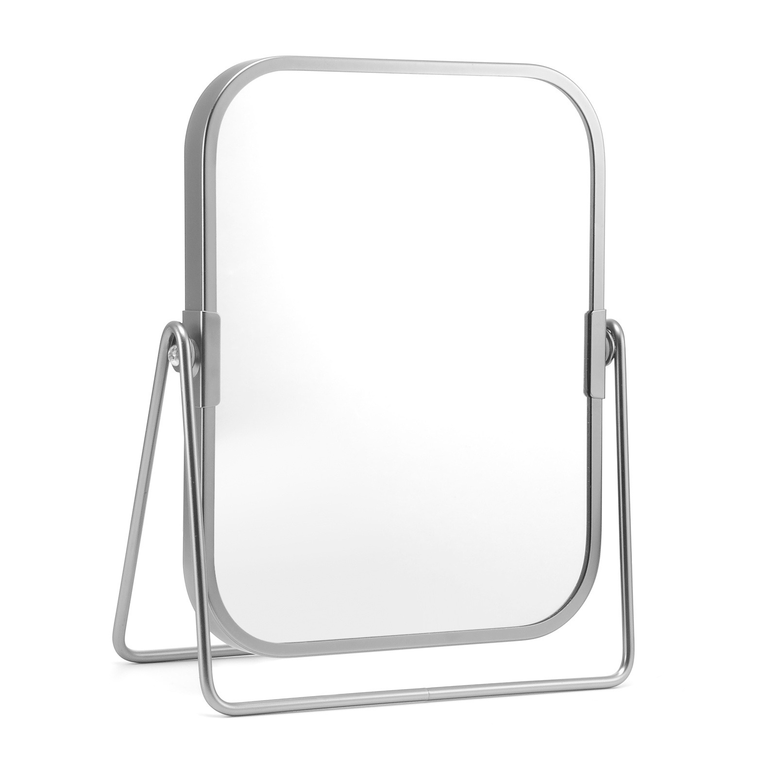 方形支架台镜厂家定制金属台式镜子 桌面梳妆镜子
