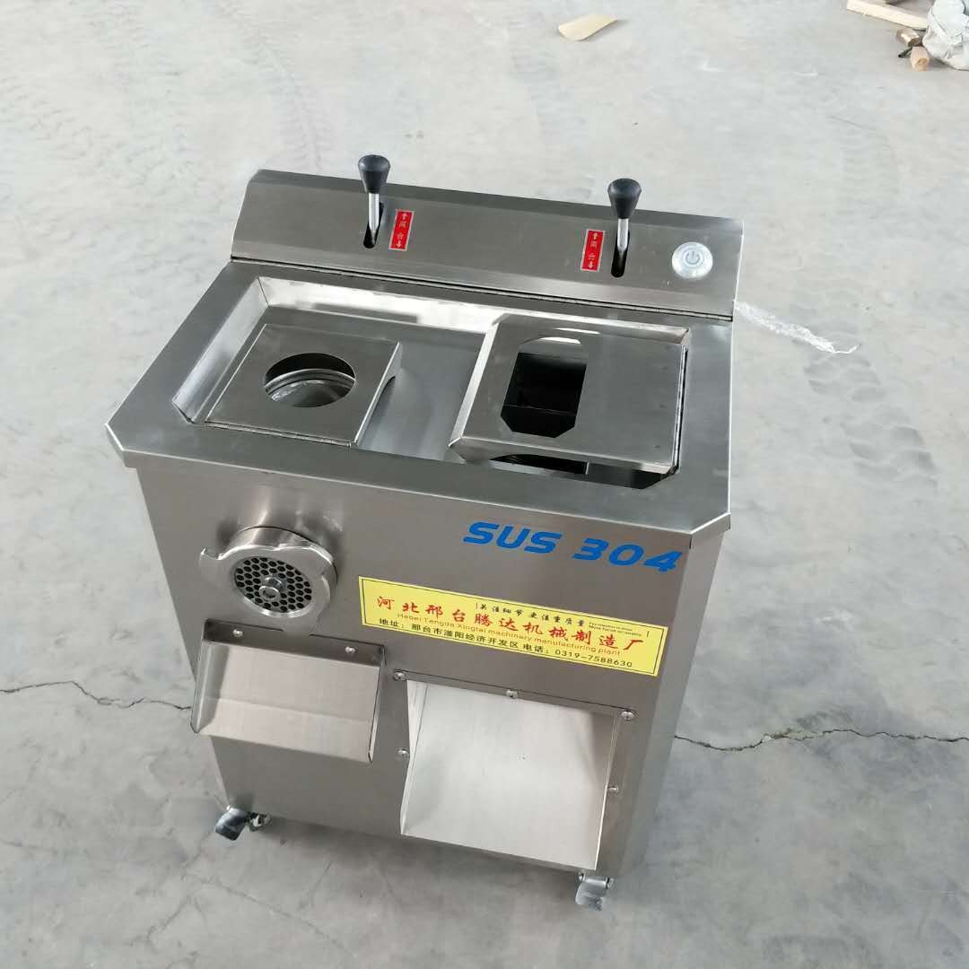腾达 不锈钢电动切块机冻肉食品切割机 自动冰冻肥膘切块机 商用切肉机图片