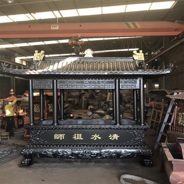 欧雅 温州铜香炉价格  长方形带盖香炉 祠堂香炉厂家 祭祀铁香炉