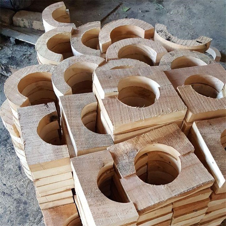 全圆空调木托 子骞管道支撑块 橡塑垫木 防腐木托