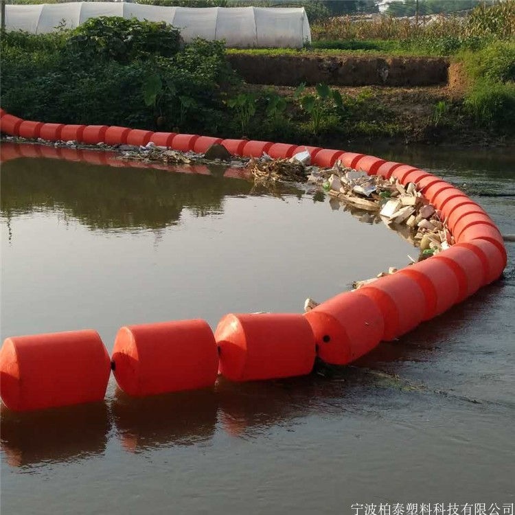 河道垃圾阻挡浮排水上载污带塑料桶