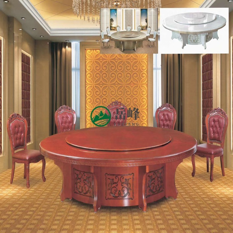 16人批发直径2.8米电动餐桌价格7300	北京朝阳西餐桌设备	仿古风格电动大圆桌