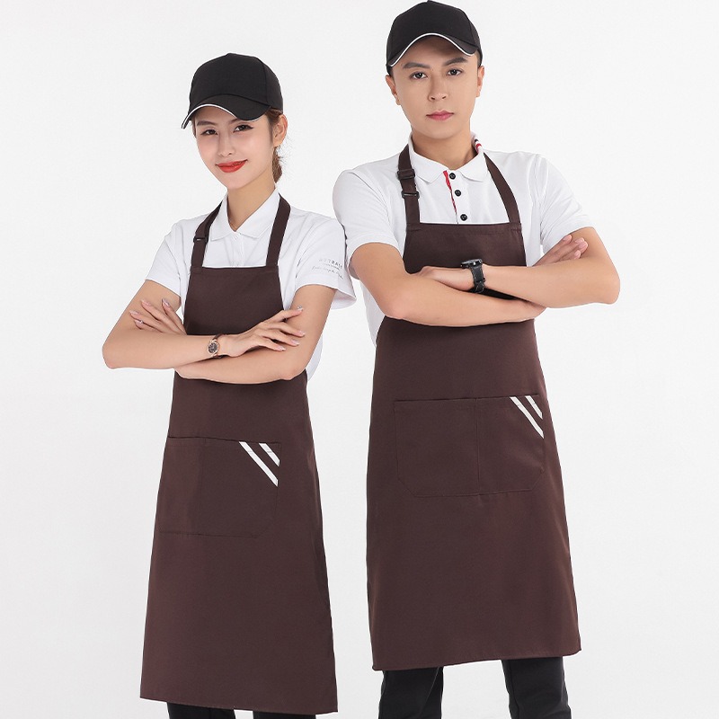 奶茶超市工作服围裙定制logo咖啡厅服务员围裙印字 五色可选图片