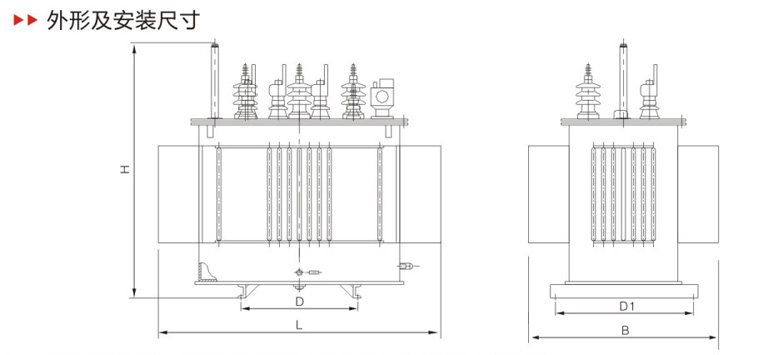 10kV级S11油浸式电力变压器示例图2