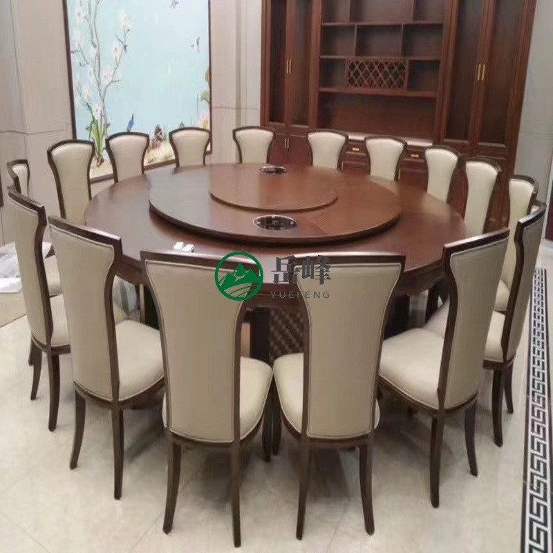22人中式红木家具自动餐台价格6700	电动餐桌鄂州点厂家	二米电动餐桌设备图片