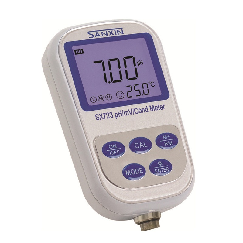 SX723便携式pH/电导率仪测量水溶液的pH、mV、电导率、TDS、盐度、电阻率和温度多参数测量仪三信水质分析检测仪