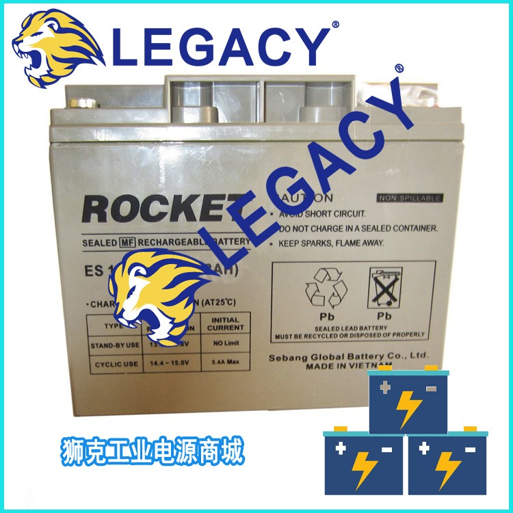 ROCKET蓄电池ESH30-12 12V30AH韩国火箭铅酸免维护蓄电池 UPS电源用电瓶