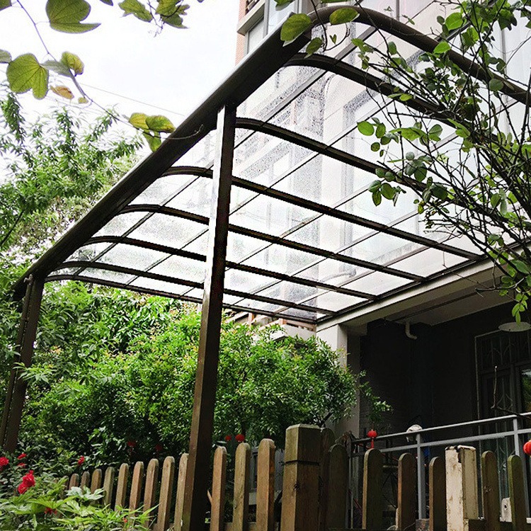 重庆专业雨棚定制 别墅阳台铝合金雨棚 无声雨棚窗棚 窗户阳台遮雨蓬图片