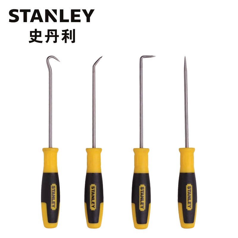史丹利工具4件套钩针标准角度直角钩针不锈钢尖头划针82-115-23  STANLEY工具图片