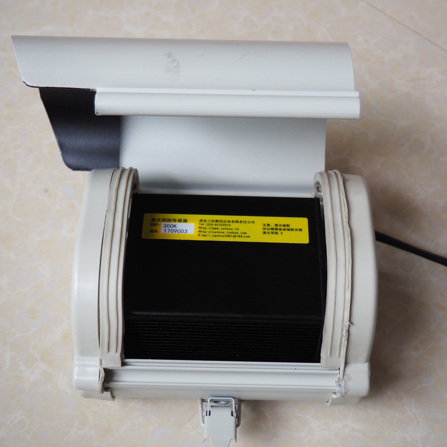 超远距离激光测距传感器SKD-300D，三科光电SANKOE激光定位测距模块，带摄像护罩图片
