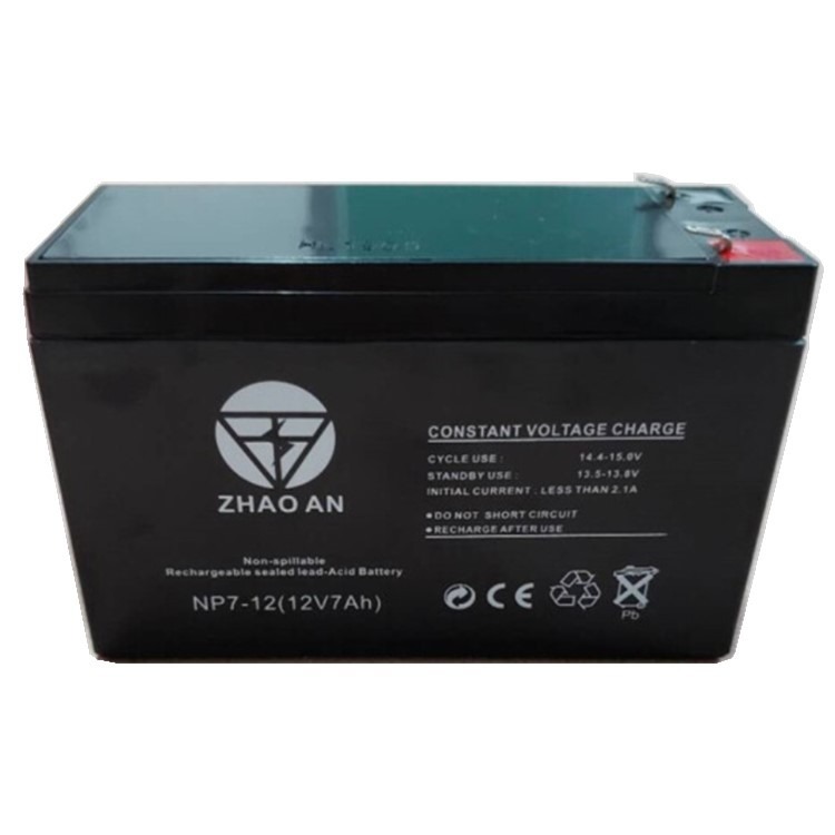 ZHAOAN蓄电池NP7-12 12V7AH卷帘门 UPS后备电源