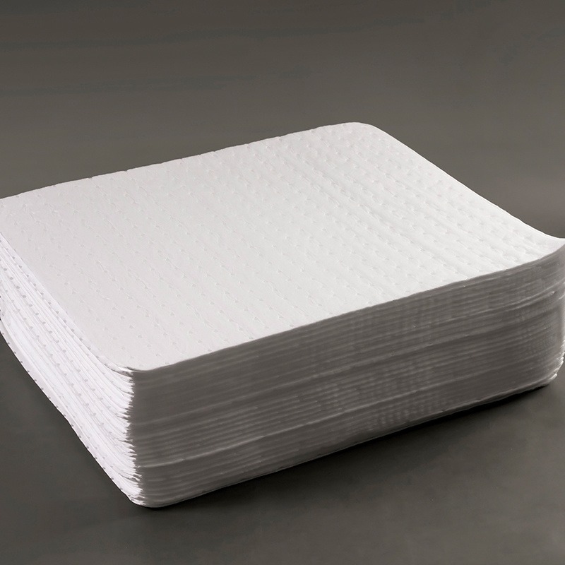 邦拭（BONSSUE）KQ11-1工业擦拭布轻型吸油棉 白色片装只吸油快速吸附处理油污泄漏 40cm*50cm*200片