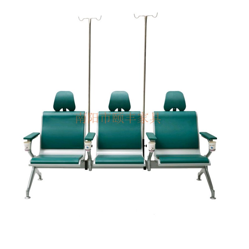 带头枕聚氨酯输液椅聚氨酯三位输液椅聚氨酯候诊椅厂家图片