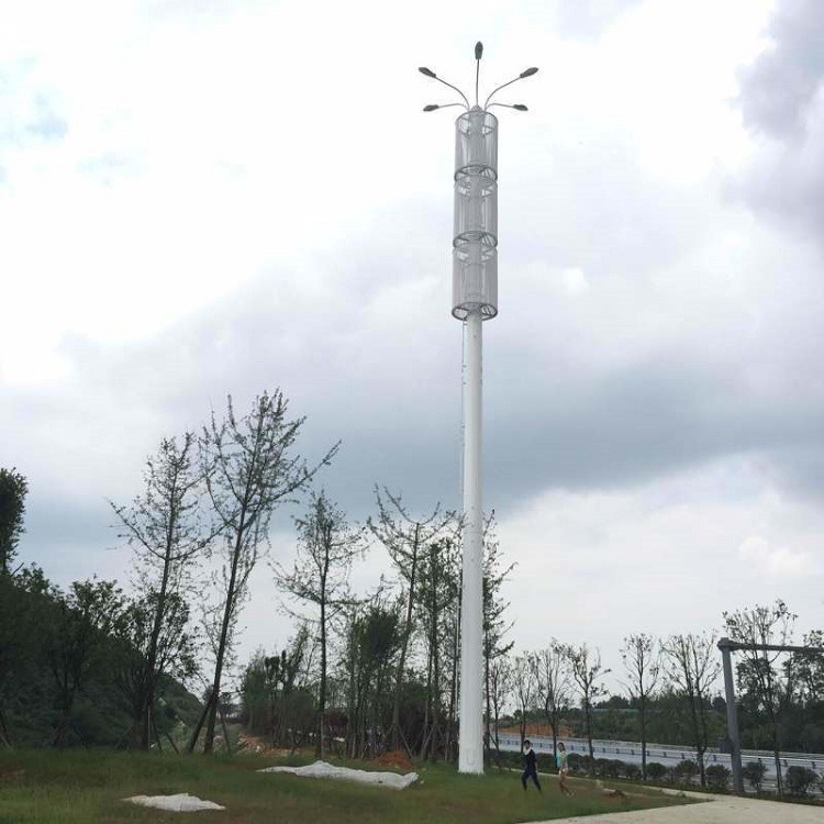 泰翔设计制作4G通信角钢塔 美化单管塔价格  4G通信单管塔钢结构  质保30年