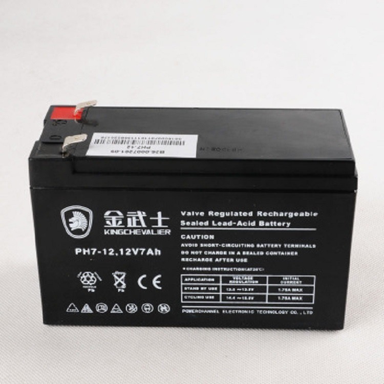 金武士PH7-12(12V7AH)铅酸免维护蓄电池电瓶UPS用电池足容量